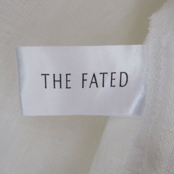 The Fated Top 10 L XL Off White Linen Oversized Flowy Lagenlook Minimalist - Picture 6 of 9